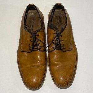 Banana Republic Italian Leather Brown Derby Lace Up Dress Shoes Men's Size 10.5